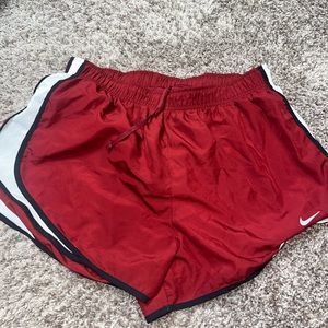 Maroon Nike athletic shorts